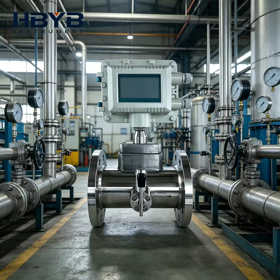High Turndown Pulse 4-20mA RS485 Bi-Directional Robust Industrial Gas Helium Carbon Dioxide Gas Turbine Flow Meter