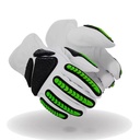 White Impact Mechanic Gloves for Lining Anti-Vibration Cut Resistant CE EN388 EN420 Certified for Oilfield Construction Heavy