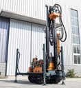 180m Depth Crawler Mounted Hydraulic Water Well Drilling Rig Portable Diesel Borehole Drilling Machine with CE Certification