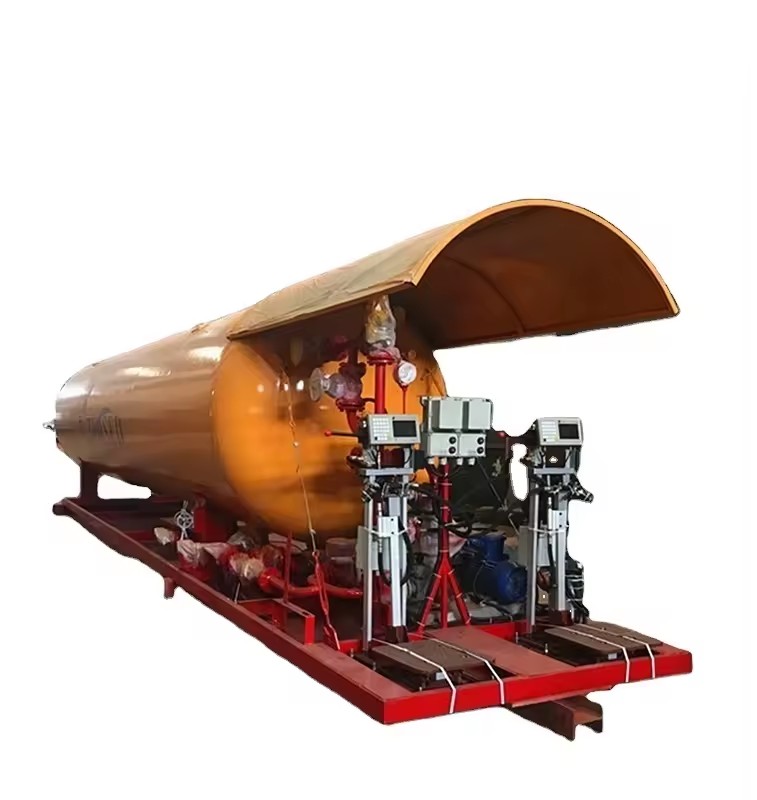 LPG Propane Liquefied Petroleum 5 Tons -50 Tons LPG Gas Bottling Skid Plant