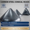 Carbon Steel Conical Head Q345R/Q235B for Petroleum Equipment Large Diameter Thick Wall Pressure Vessel Parts Factory Direct