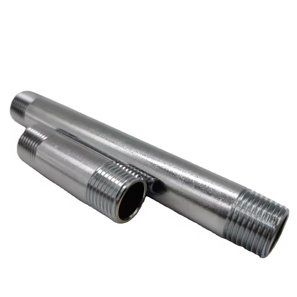 Lead-Free Chrome-Plated Yellow Brass Nipple 1/8" Series - Seismic Resistance, High/Low Temperature Resilience for Fuel Gas Water
