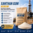 Oilfield Xanthan Gum High Viscosity Mud Additive Salt/Temp Resistant API13500 Biopolymer CAS 11138-66-2