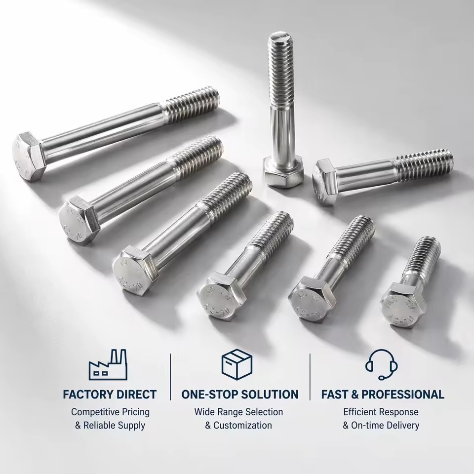 Metric Precision Hexagon Bolts Stainless Steel 304/316 BS Hex Bolts & Screws Marine Grade 316 Fasteners
