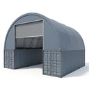 Heavy Duty Galvanized Clear Span Fire Retardant Relocatable Arch Container Shelter for Port Logistics Cargo Storage