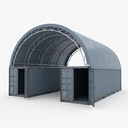 Clear Span 610g PVC UV Resistant Galvanized Arch Shipping Container Storage Tent for Port Logistics Cargo Storage