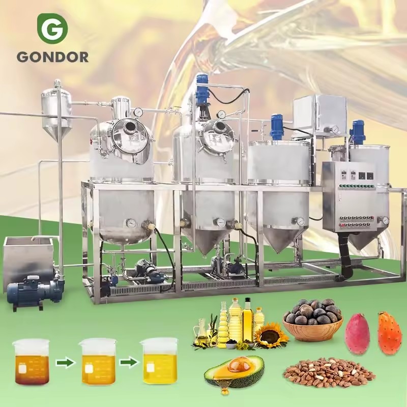 Complete Palm Soybean Large Capacity Base Petroleum Oil Refining Refine Refinery Machine Plant Price