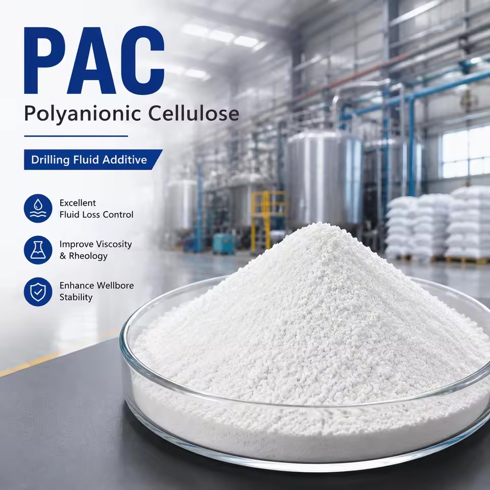 Eco Friendly PAC Polyanionic Cellulose Oilfield Chemical for Drilling Fluid Loss Control Thickening and Efficiency Improvement