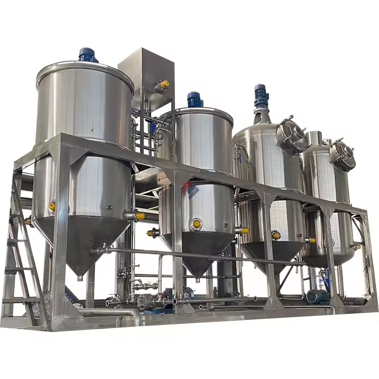 Crude Oil Refinery Refining Equipment Edible Sunflower Oil Refined Machine for Sale