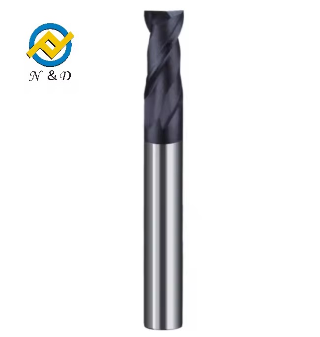 Solid Carbide End Mill Cutting Tools Single 4 Flutes 8mm Shank Diameter DLC Coated OEM/ODM CNC Routers Milling 50mm