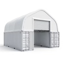 Clear Span 610g PVC UV Resistant Galvanized A-Frame Shipping Container Storage Tent for Emergency Relief Supply Storage