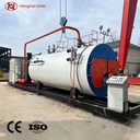 CE ISO WNS 30HP Horizontal Industrial Automatic LPG Diesel Natural Gas Fired Steam Boiler for Food Beverage Tofu Factory