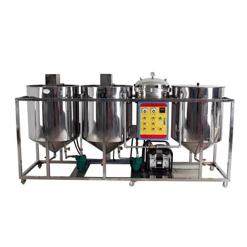 Small Scale Palm Crude Oil Refining Machine Vegetable Oil Refinery Equipment for Edible Oil Purification Processing