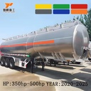 3 Axle Aluminum Fuel Tanker Semi Trailer 45CBM Light Weight Diesel Petrol Oil Tank Trailer for Fuel Logistics