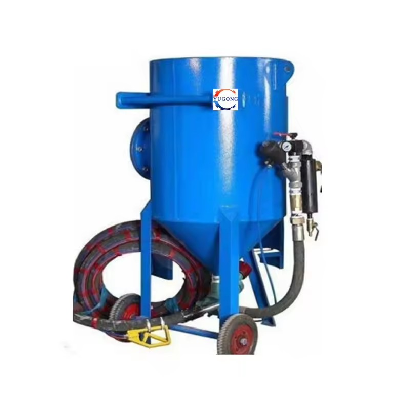 Heavy Duty 400L Capacity Sandblaster for Industrial Metal Surface Cleaning and Preparation High Pressure Blasting Process