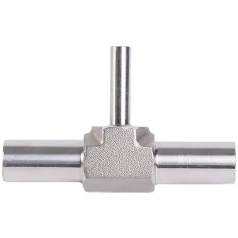 316L Reducing 3 Way Fitting Automatic Welding Tube Compression Pipe Fitting Sanitary Stainless Steel BA Tube Butt Weld Union Tee