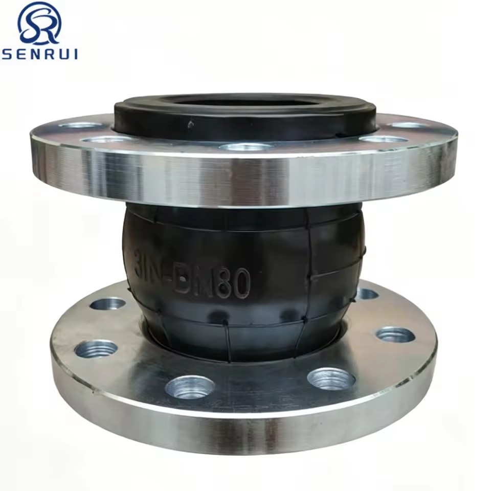Integral Flange Galvanized Forged Connection Vibration DN250 DN65 Dampening Construction Engineering Rubber Expansion Joint