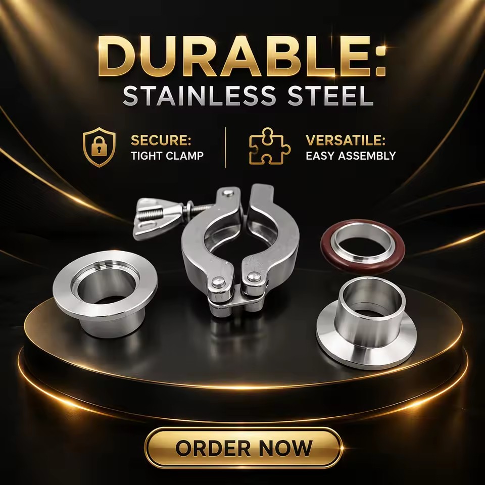 High Load-Bearing Stainless Steel Low Casting Hose Clamp Strong Throat Hoop Heavy Duty T-Bolt Inch Measurement System Clamps