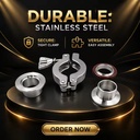 High Load-Bearing Stainless Steel Low Casting Hose Clamp Strong Throat Hoop Heavy Duty T-Bolt Inch Measurement System Clamps