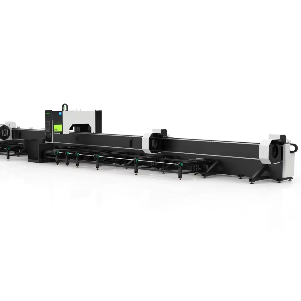 Q9-55 Industrial Four-Chuck Tube Laser Cutter 1.5-20kW 2000kg Heavy Load 500mm Large Square Pipe Highly Stable Cutting