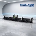 YOQI Q9-35 Four Chuck Tube Laser Cutting Machine 12300mm Beveling CNC Heavy Pipe Laser Cutter Raycus 12kW 20kW