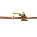Pipe Plumbing Welding Handle With Locking Tab Extensions Brass Copper Tube Medical Oxygen Service Three-Piece Brass Ball Valve
