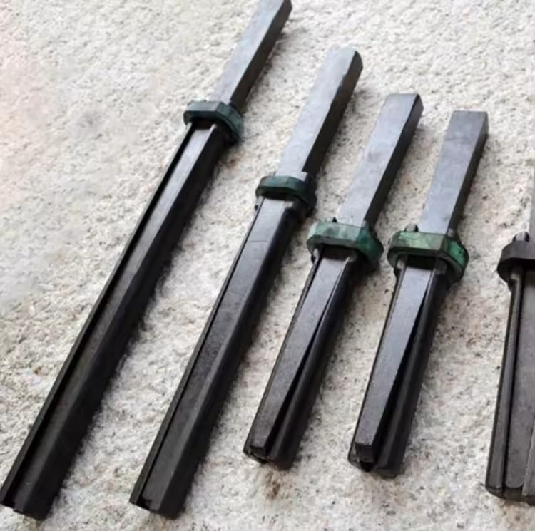 Outils Minire Spliter Granite Wedge and Shims Stone Splitting Wedge Rock Splitting Tools