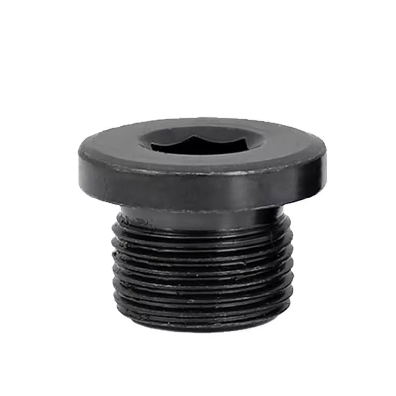 Carbon Steel Hex Socket Flanged Screw Plug with Sealing Washer Male Thread Oil Drain Plug for Hydraulic Tank Machinery