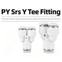Pneumatic Plastic Push Fittings PY Y-type Equal Tube Connector Quick Coupling for 4 6 8 10 12 16MM Air Pipe Joint