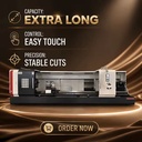 CNC Horizontal Flat Bed Lathe CK61100 GSK Control 3 Phase 380V Max Diameter 1000mm Heavy Duty Twin High Productivity Metal