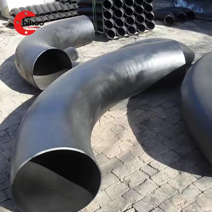 ASTM A234 WPB Carbon Steel 45°/90° 2D 3D 5D 10D BW Elbow ASME B16.9 XS 10" Black Painted for Refinery Process Pipeline System