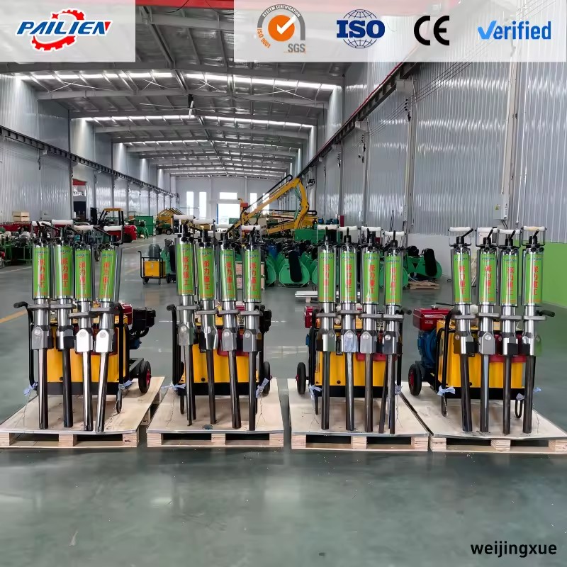 Non-Explosive Rock Splitter for Quarry Mining & Foundation Trenching | Manual Hydraulic Stone Breaking Machine for Hard Rock