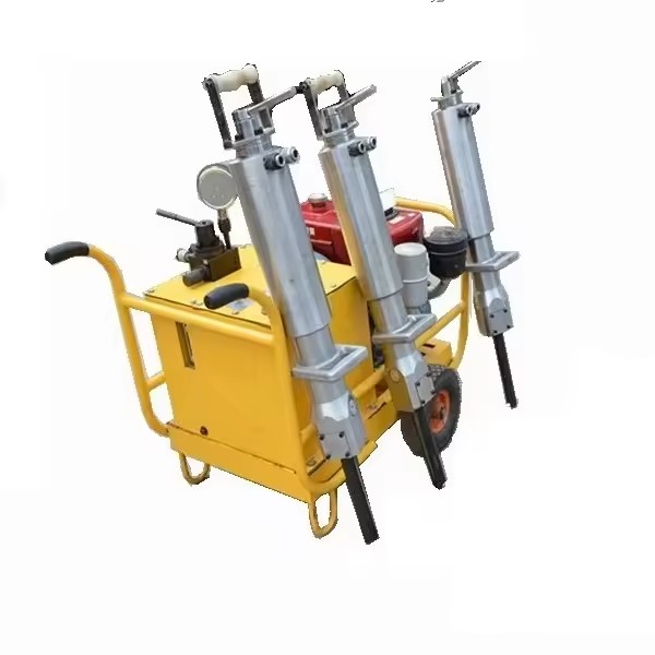 Hand Rock Splitter with Engine and Compressor Steel Construction for Quarrying and Rock Breaking