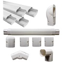 YOD Heat Pump Tubing Cover & Ductless Pipe Cover 3" X 17 ft Air Conditioner PVC for Refrigerant Mini Split Line Set Slim Duct