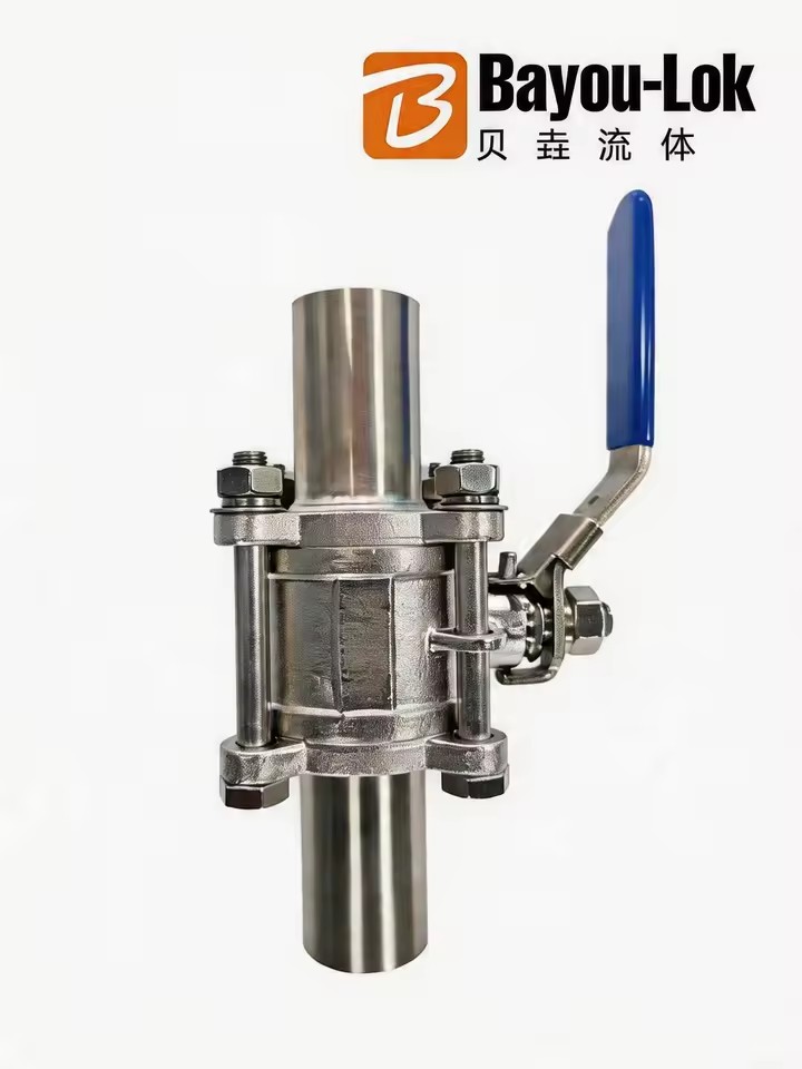 SS316 Three Piece Socket Weld Ball Valve 300PSI Industrial Pipeline Valve for Water Oil Gas Gas Pressure Regulator