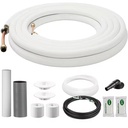 YOD HVAC Contractor 1/4 3/8 Inch AC Mini Split Refrigerating Connection Home Tubing R22/R410A Pre-Insulated Copper Pipe Line Set