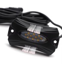 Waterproof Led Rock Light Pure White RGB RGBW Car Rock Light Connector Off-road LED Pod Splitter 4 Pure White Rock Lights