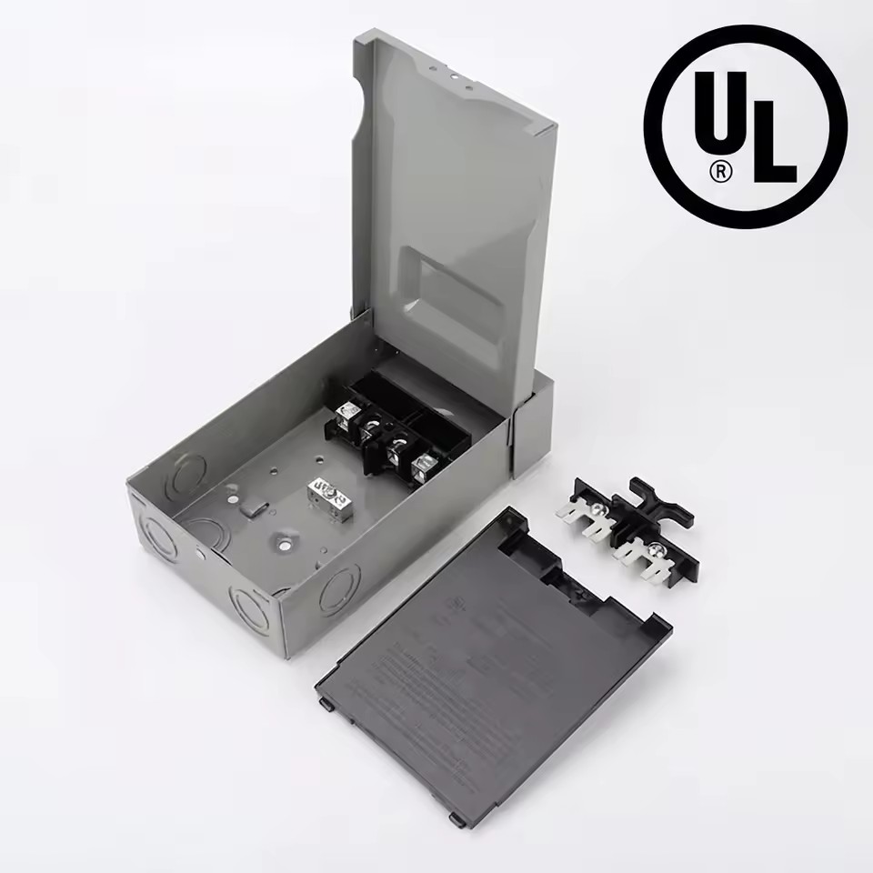 Listed Fused 30Amp 60 Amp Outdoor 120V 240V Metal Enclosure Pl-Out Non-Fused Switch 3R 3p Electric Nema AC Disconnect Box