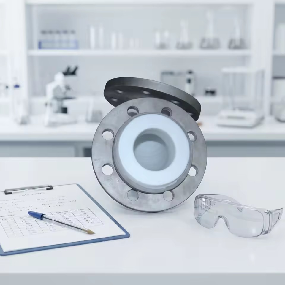 Elite Performance PTFE Lined Stainless Steel 90 Degree Elbow Fitting Flange Connectivity Painting Full Size Range Ready Ship