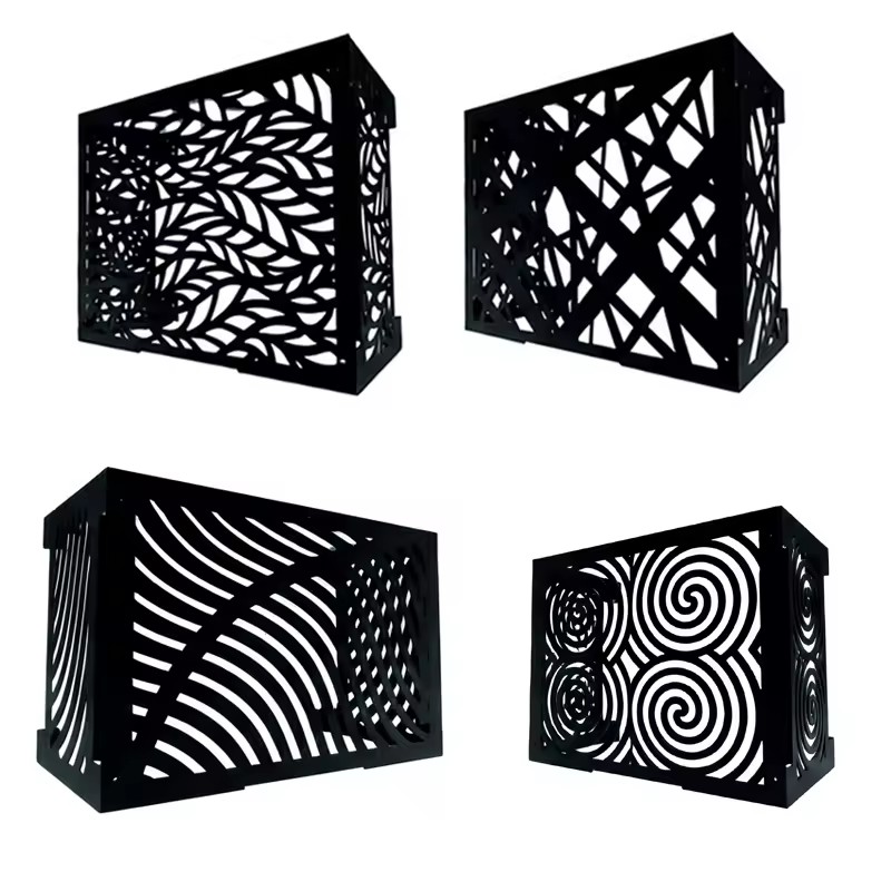 YOD HVAC Contractor Personalized Laser Cut Aerospace Aluminum Exterior Air Conditioning Unit Cover Outdoor Mini Split Heat Pump