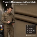 Property Maintenance Uniform Fabric, 240gsm Anti-Static Polyester Cotton Twill Textile for Facility Team Workwear Uniforms
