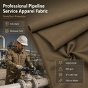 Pipeline Service Apparel Fabric, 240gsm Anti-Static Polyester Cotton Twill Textile for Durable Industrial Workwear Uniforms