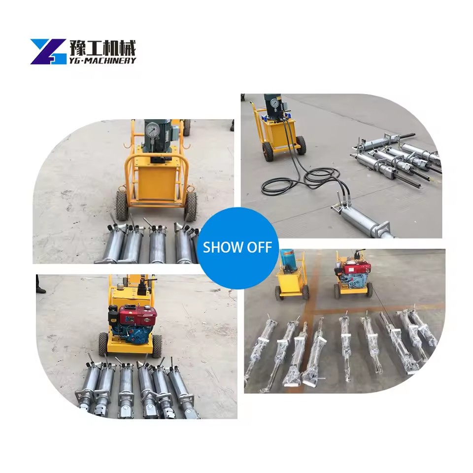 Hydraulic Rock Splitter Machine YG-G450 With Diesel Power Pump Station for Hard Stone Breaking