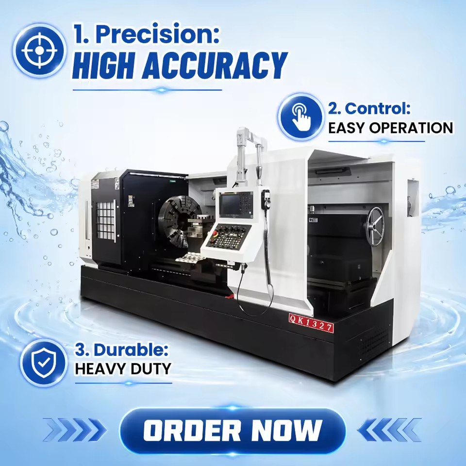 Horizontal Automatic Q1319 Q1327 QK1328 CNC Pipe Thread Lathe Multi Function Turning Facing Boring