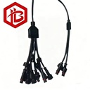 M17 Waterproof RGBW LED Rock Light Splitter with Copper Contact FPC PCB Power Connector IP68 Rated RF/Microwave Automotive Cable