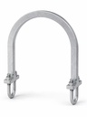 For Certified Ductile Iron QT450 Galvanized Silver Seismic Single Pipe Clamp Bracket Pipe Hanger 1-1/2"-8"