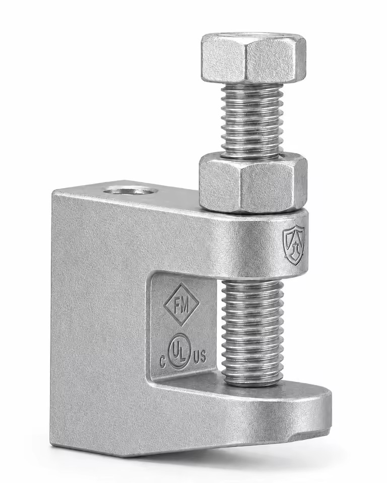 FM UL Approval Galvanized 3/8", 1/2", 5/8", 3/4" Beam Clamp Beam Clamp Seismic Bracket Pipe Hanger
