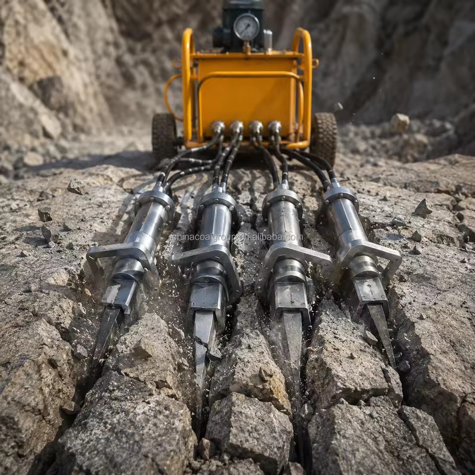 CE Certified Hydraulic AC Motor Rock Splitter Portable Stone Splitting Machine for Quarrying