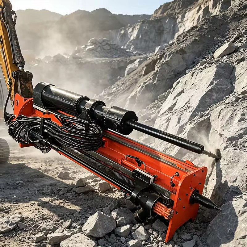 Rock Cracking Splitter Integrating Drilling and Splitting All in One Machine Efficient Dual Function System for Rock Engineering