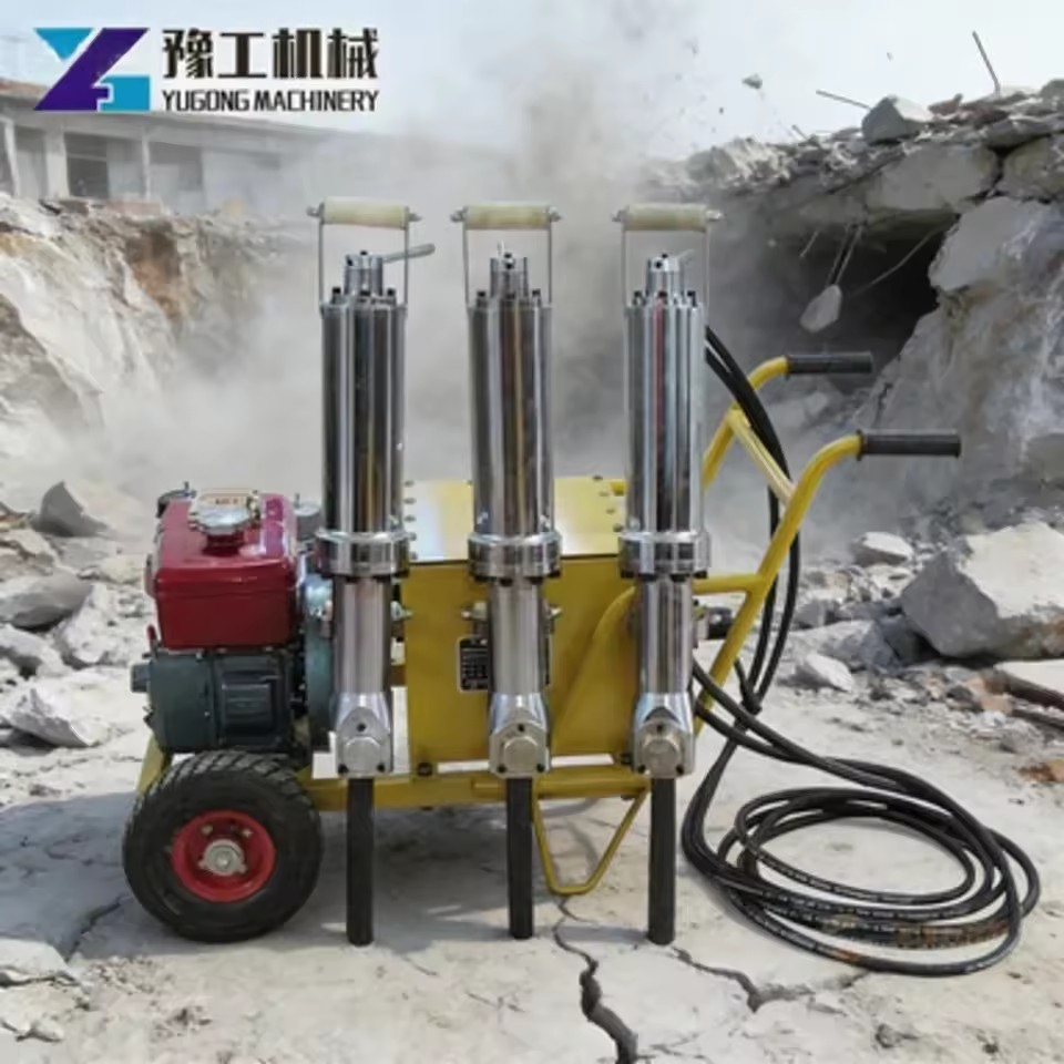 Full Hydraulic Rock Splitter Separate Power Pack For Dam Construction Breaking Machine